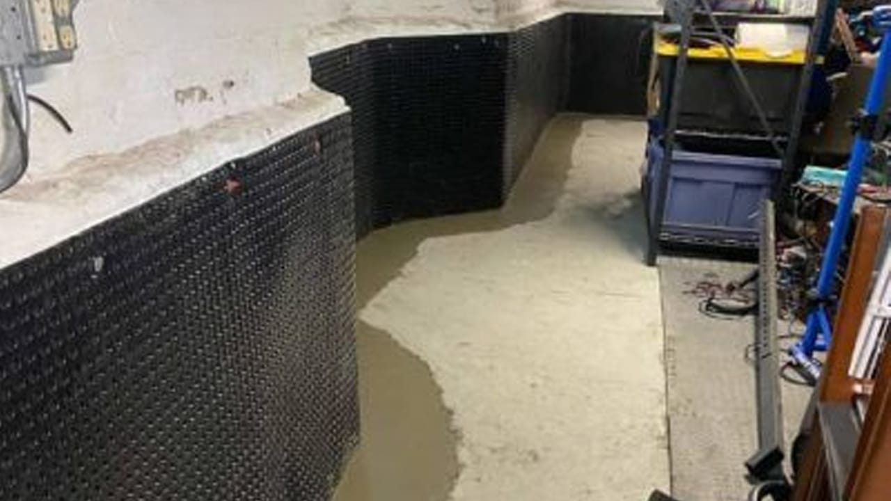 inside basement waterproofing