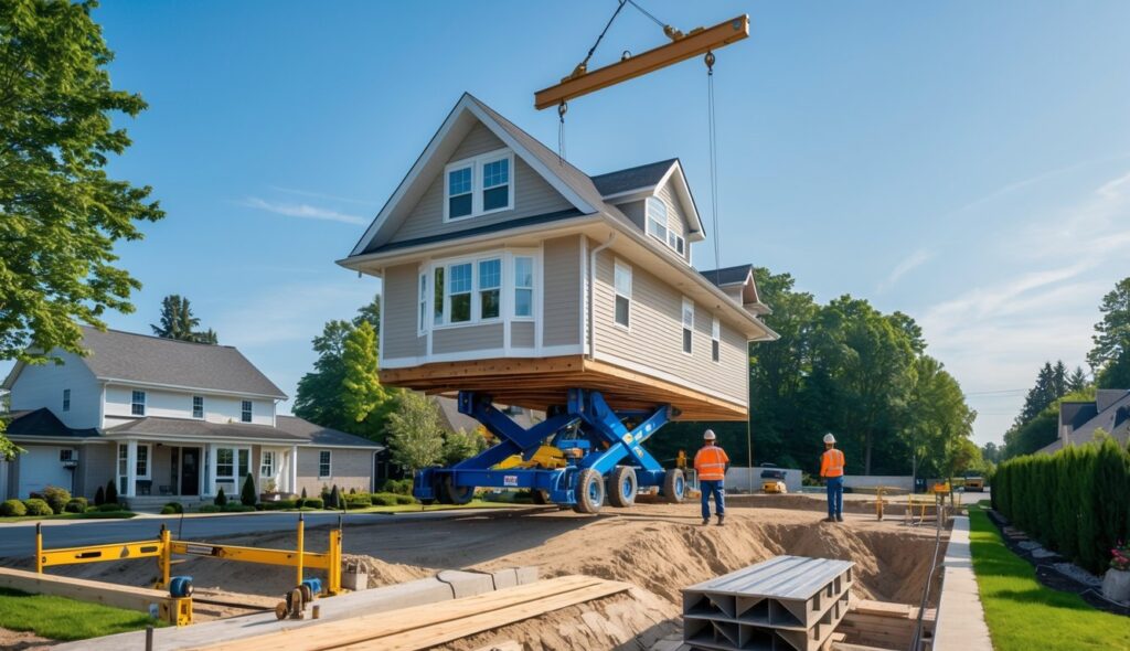House lifting equipment used in renovation
